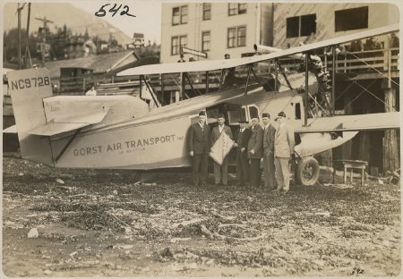 Legionnaires with the Gorst Air Transport Loening Aircraft, 1929