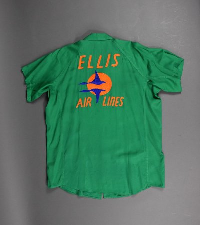 Ellis Air Lines bowling shirt back view