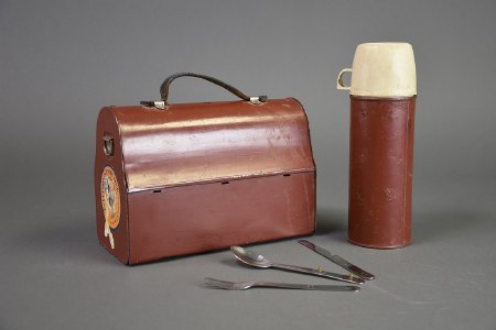 Lunchbox with thermos and silverware