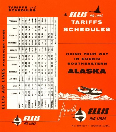 Ellis Air Lines Tariffs and Schedules