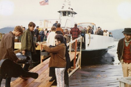 Students on the Ketchikan International Airport ferry