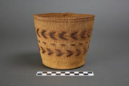 Tsimshian basket with CM ruler