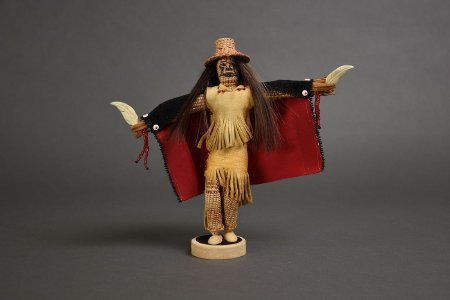 Cedar bark Native dancer doll