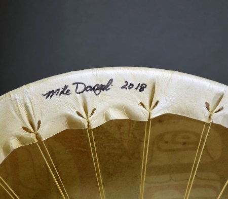Formline design drum artist signature