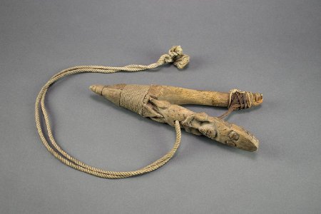 Halibut hook with attached rope