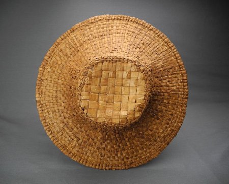 Cedar bark hat cover woven by Selina Peratrovich