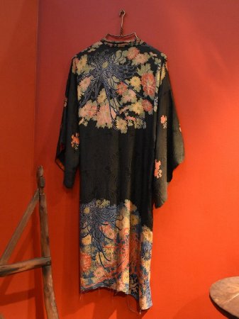 Silk kimono on display