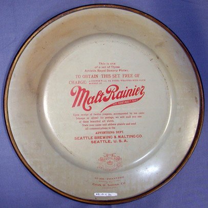 Sideboard Saloon Promotional tray, back view