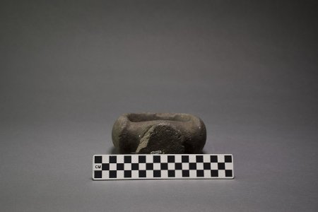 Stone maul with ruler