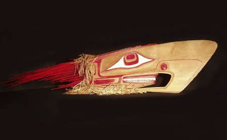 Red cedar Thunderbird dance mask