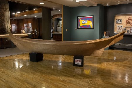 Canoe on display