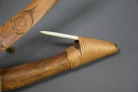 Halibut hook with Cormorant crest design - hook