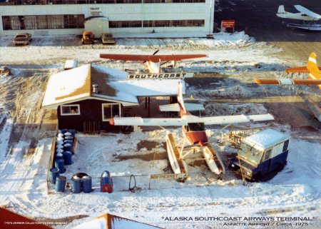 Alaska Southcoast Airways Terminal at Annette Airport, 1975
