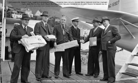 First Air Express Mail Arrives in Ketchikan from Seattle on August 20,1938