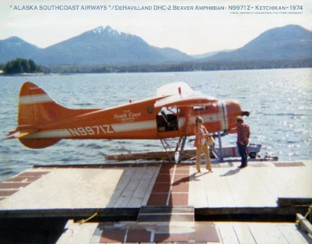 Alaska Southcoast Airways Beaver in Ketchikan, AK, 1974