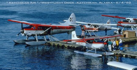Ketchikan Air Service at Westflight Dock, Ketchikan, AK, 1992