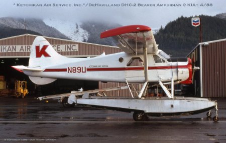 Ketchikan Air Service Beaver at Ketchikan International Airport, 1988