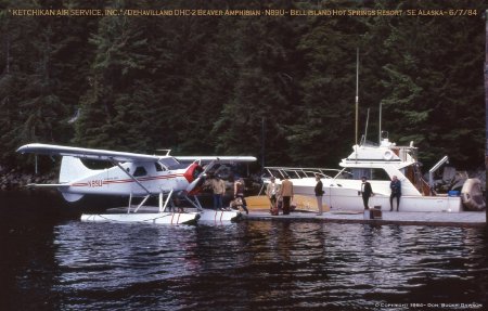 Ketchikan Air Service Beaver at Bell Island Hot Springs Resort, AK, 1984