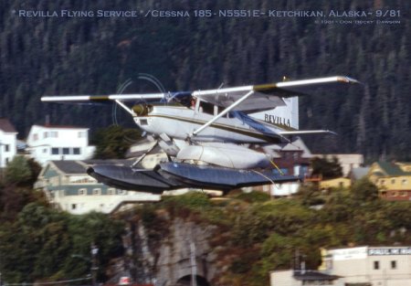 Revilla Flying Service Cessna 185 (N5551E), Ketchikan, AK, 1981