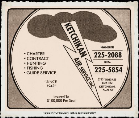 Ketchikan Air Service KPU Telephone Directory, 1968