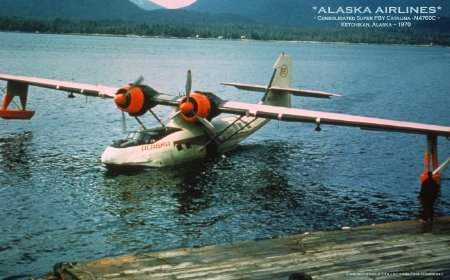 Alaska Airlines Super PBY Catalina in Ketchikan, AK, 1970