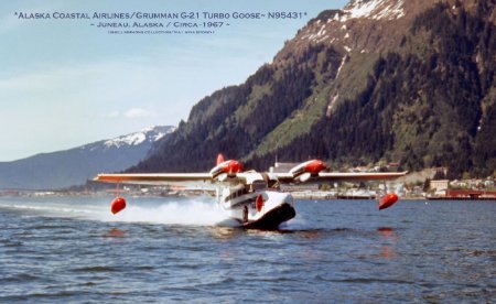 Alaska Coastal Airlines Grumman G-21 Turbo Goose in Juneau, AK, circa 1967