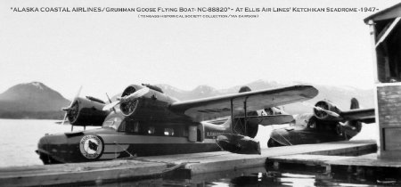 Alaska Coastal Airlines Grumman Goose at Ellis Air Lines' Seadrome, 1947
