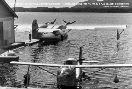 PBY and Seabee at Ketchikan Air Service Company Seadrome, 1948