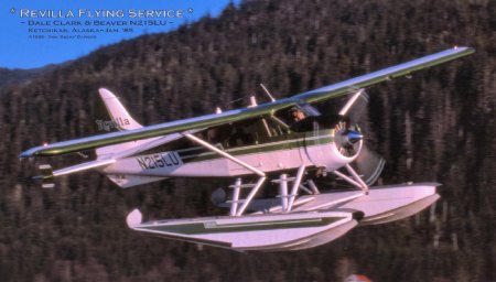 Dale Clark in Revilla Flying Service Beaver (N215LU), 1985