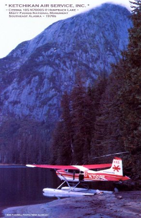 Ketchikan Air Service Cessna 185 at Humpback Lake, AK, circa 1970s