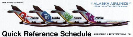 Alaska Airlines Boeing 727 New Logo Tail Art Designs
