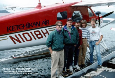 Ketchikan Air Service Pilots at Dock in Ketchikan, AK, 1993