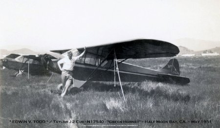 Ed Todd with Taylor J-2 N17540 