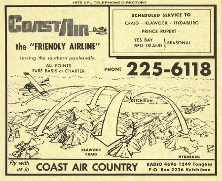 Coast Air KPU Telephone Directory, 1975