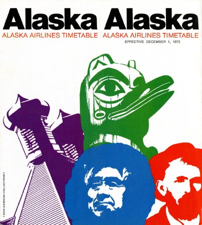 Alaska Airlines Timetable, 1972