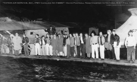 Kayhi Football Team Totem Air Service Charter to Victoria, B.C., 1949