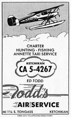 Todd's Air Service KPU Telephone Directory, 1965