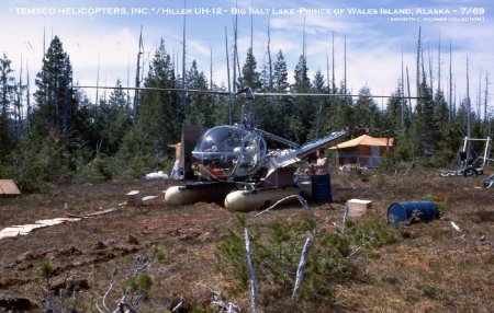 Temsco Hiller UH-12 at Big Salt Lake on Prince of Wales Island, AK, 1969