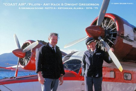 Coast Air Pilots Art Hack and Dwight Gregerson, circa 1974/1975