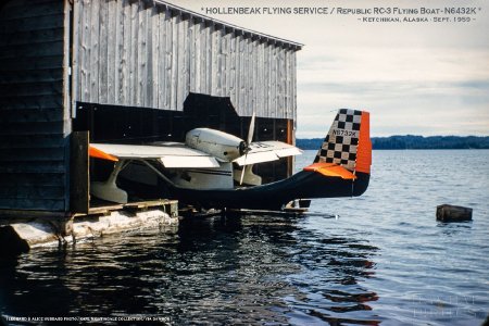 Republic RC-3 Flying Boat at Hollenbeak's Hangar in Ketchikan, AK, 1959