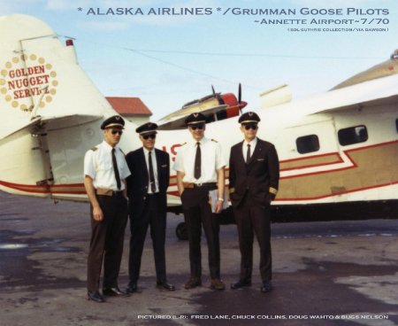 Alaska Airlines Grumman Goose Pilots at Annette Airport, 1970