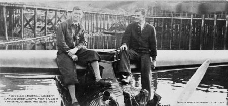 Bob Ellis and Murrell Sasseen at Waterfall Cannery, 1933