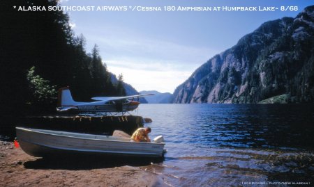 Alaska Southcoast Airways Cessna 180 at Humpback Lake, 1968