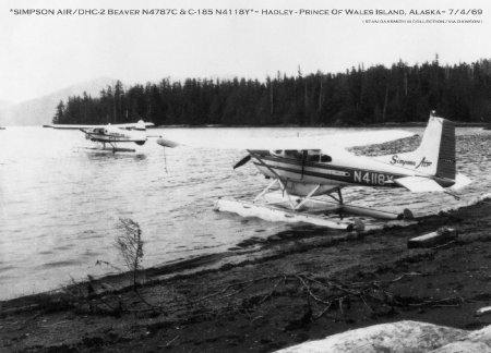 Simpson Air Service Beaver and Cessna at Hadley, Prince of Wales Island, AK