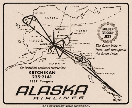 Alaska Airlines KPU Telephone Directory, 1969