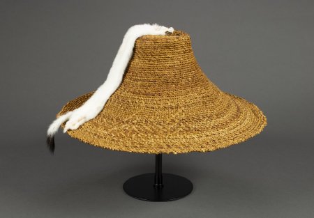 Hat displayed on hat stand