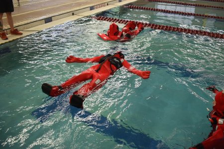 Cold Water Survival in Basic Safety Training Refresher class, 2023