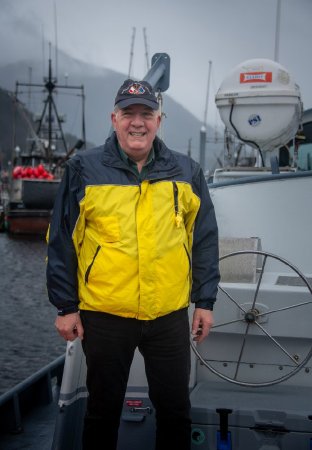 Dale Collins, Sea Pilot, Stands on a Pilot Boat, 2024, Deborah Mercy