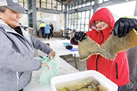 Alberta Shields and Ahl'lidaaw Gitnack'angeak, 2023, Christopher Mullen