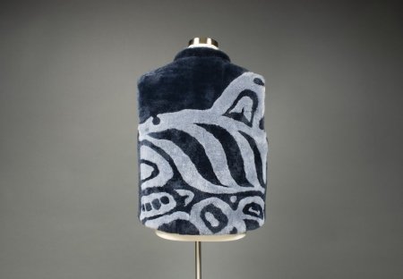 <i>DaKl'aweidi</i>, Dyed Sea Otter Vest with Killer Whale Design, 2023